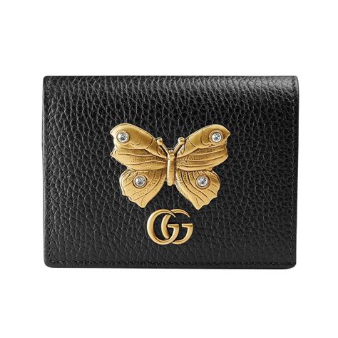 gucci butterfly mens wallet|gucci card wallet men's.